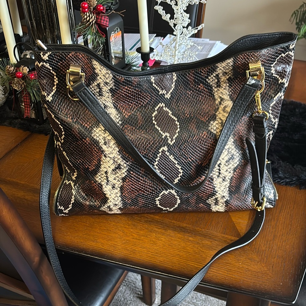 Vince Camuto crocodile leather handbag